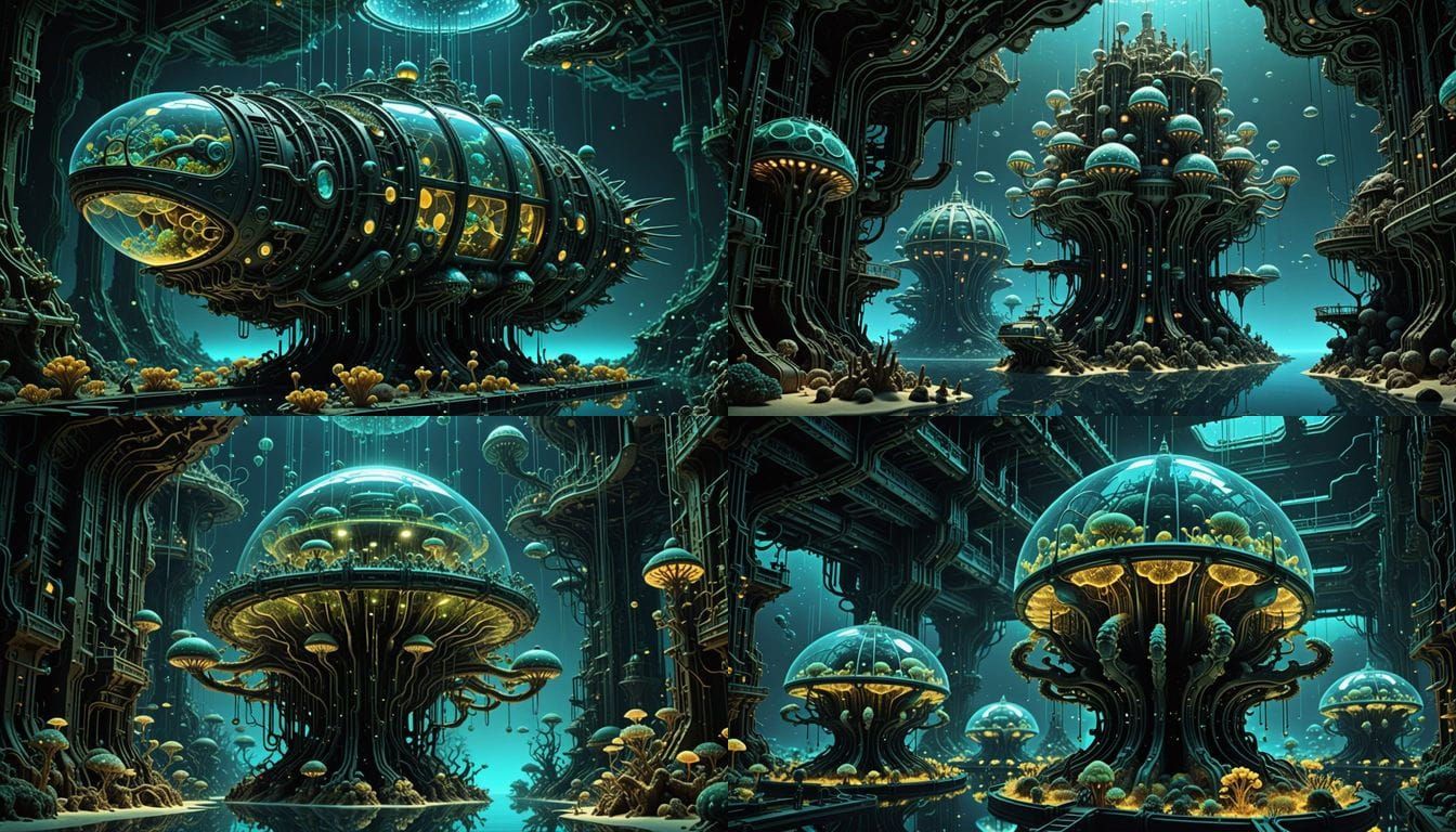 Bioluminescent Arcology: Tiny Flying Marine Creatures in a M...