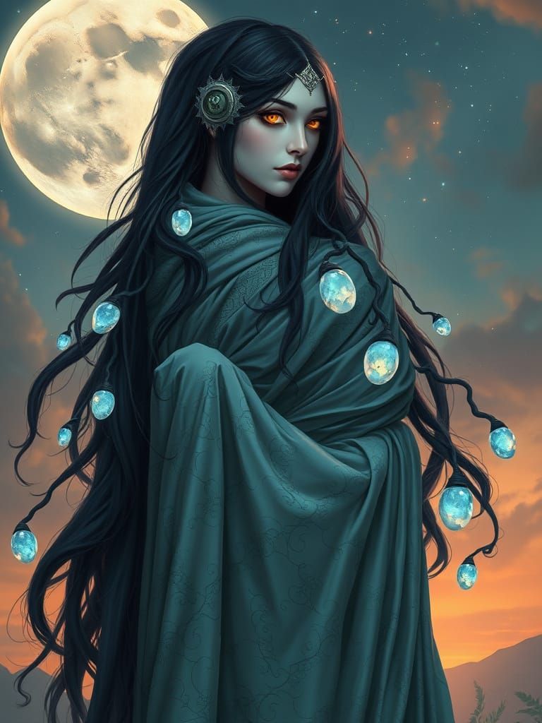 Serenity of the Celestial High Priestess in Silken Robes