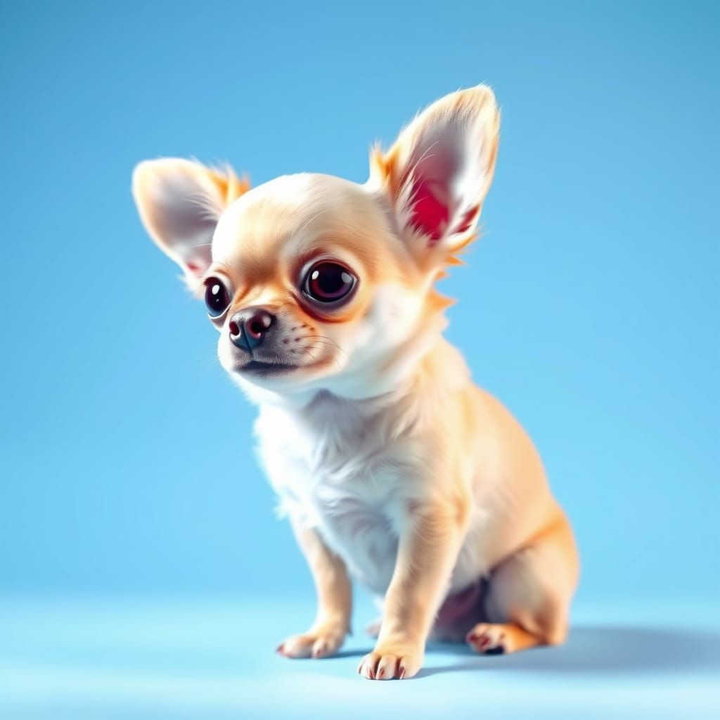 Whimsical Chihuahua in Vibrant Superflat Aesthetic
