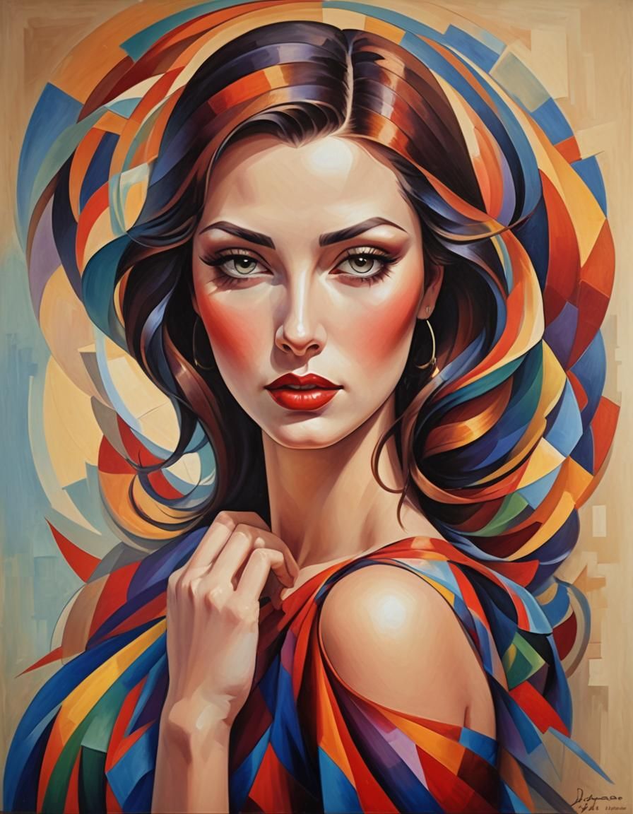 Woman's Portrait with Deep Colors