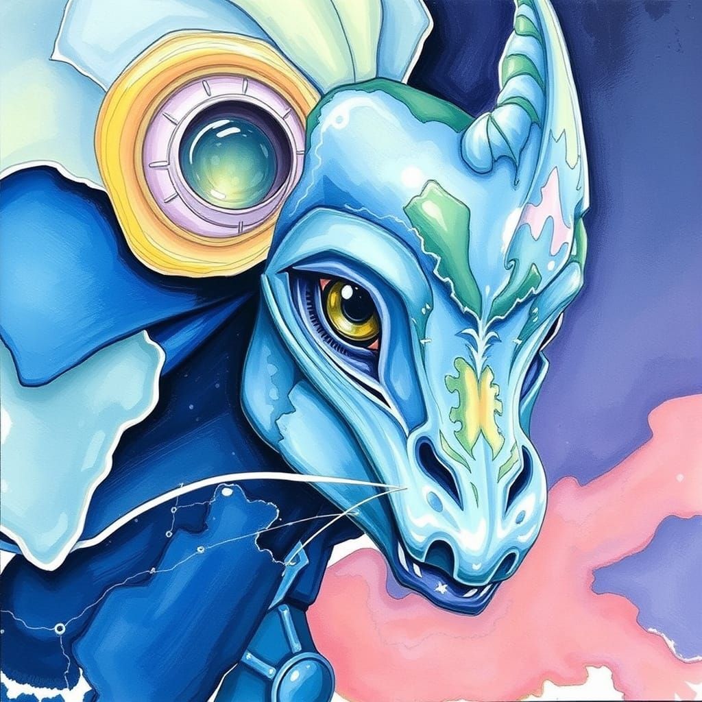 Gouache Masterpiece with Intricate Details