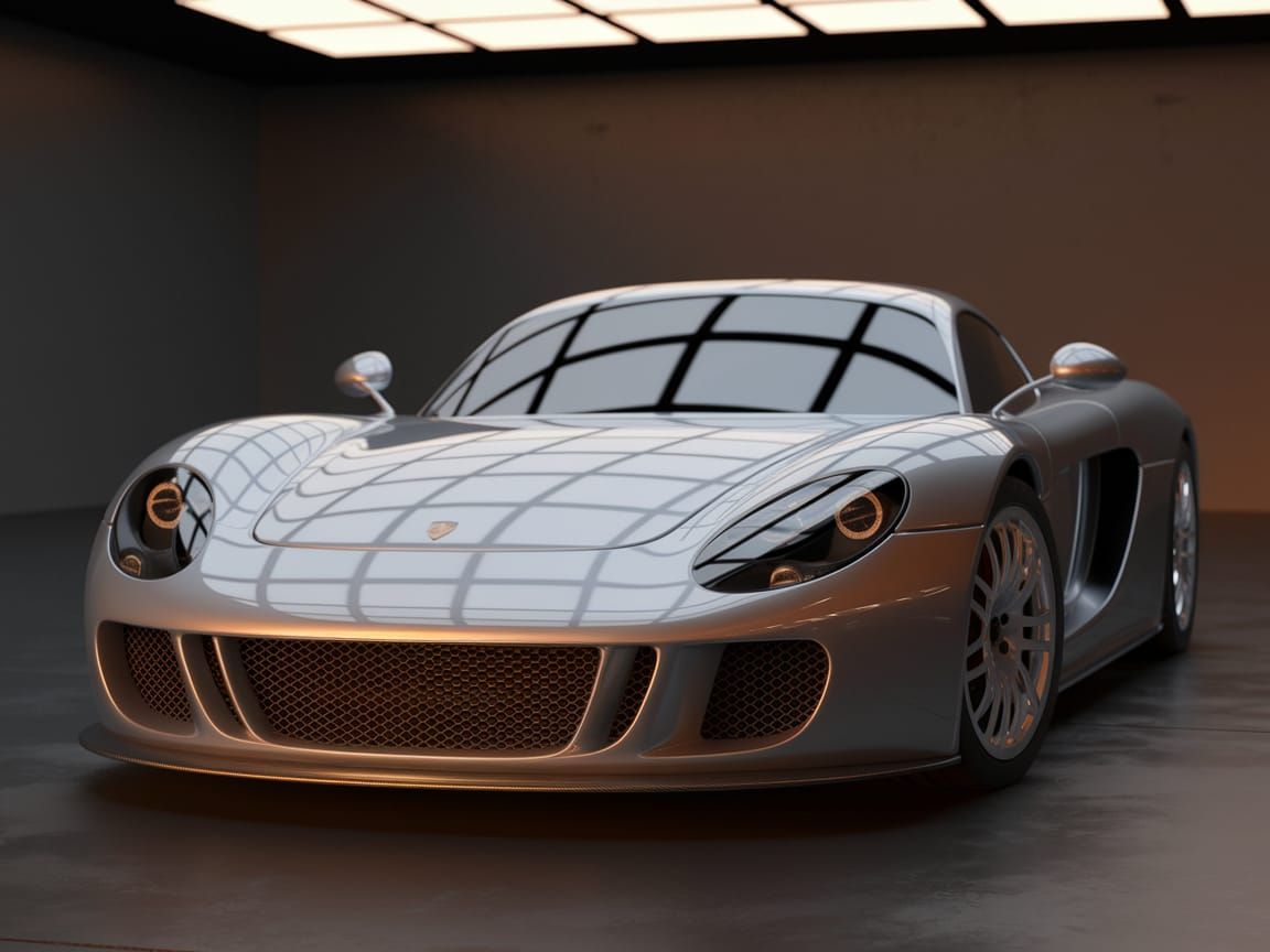 Rausch Ritter: Sleek German Supercar in Dimly Lit Garage