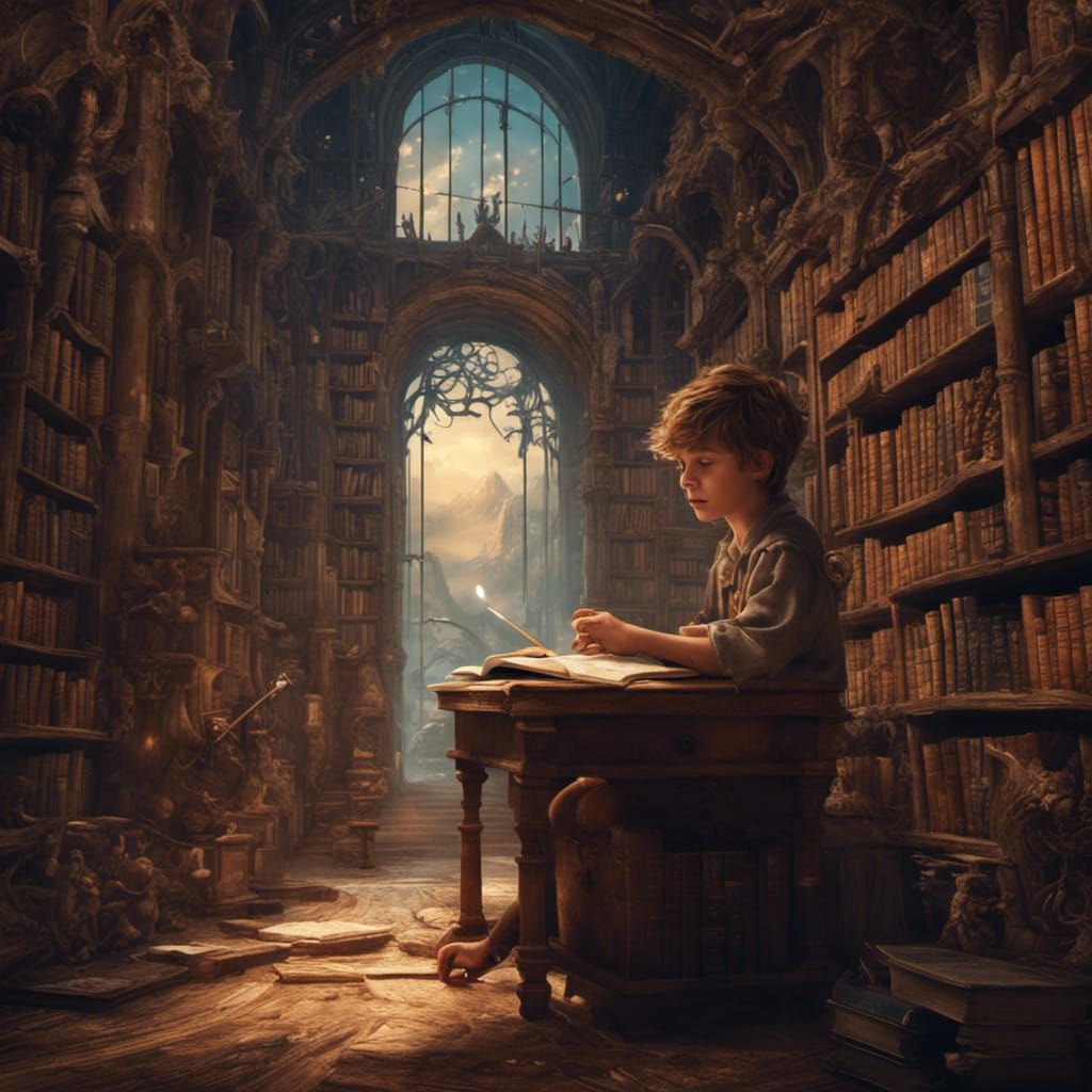 Boy's Imagination: Library Adventure in Digital Art