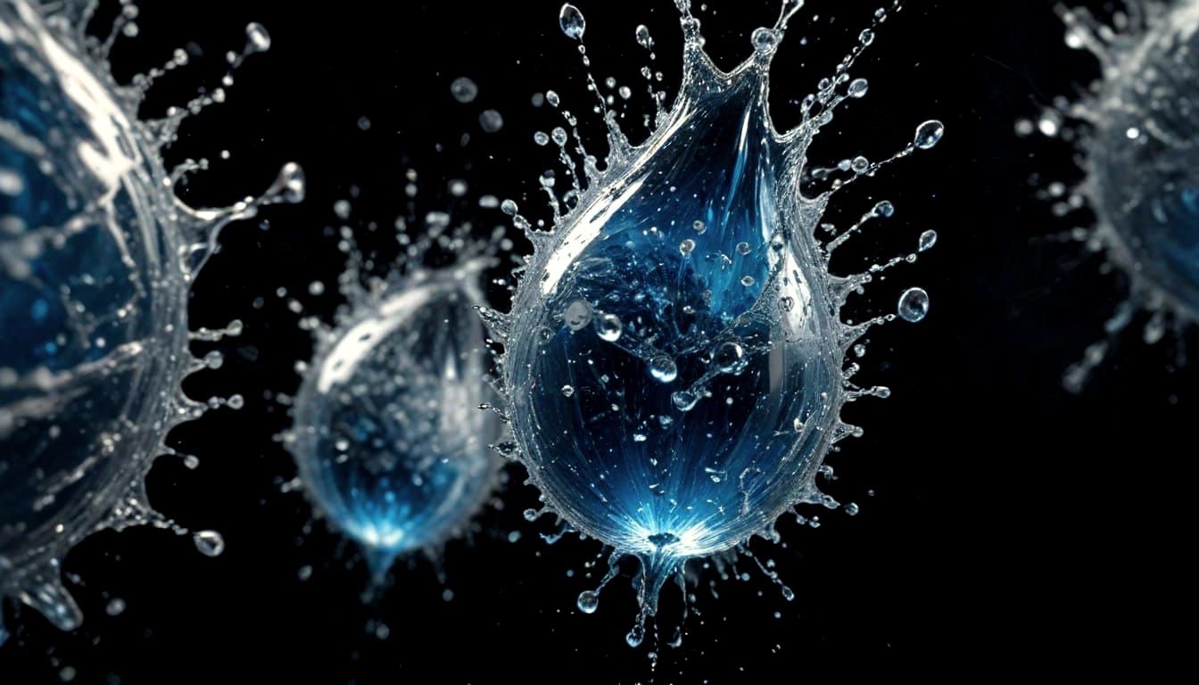 Water Explosion Frozen in Time Abstract Photography