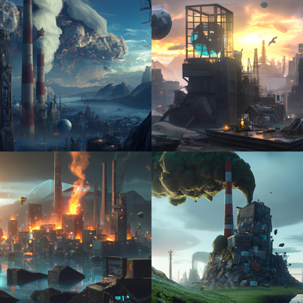 Photorealistic Carbon Credits Climate Change Concept Art