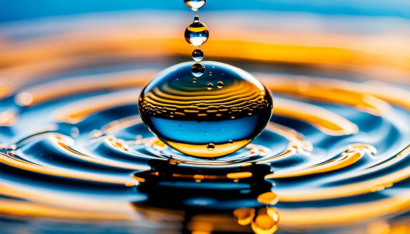 Surreal Splash of Water Droplets in Slow Motion