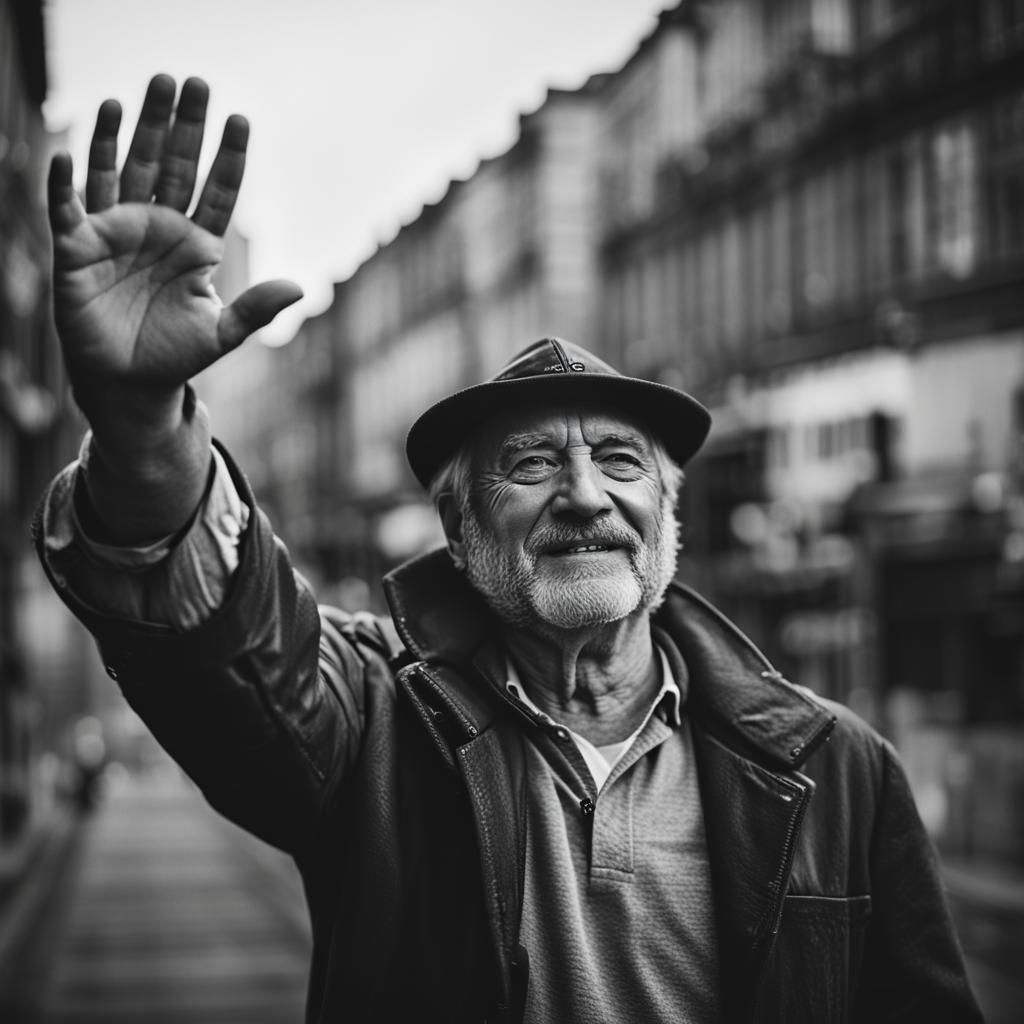 Man Extends Hand in Friendship: Anton Semenov Style