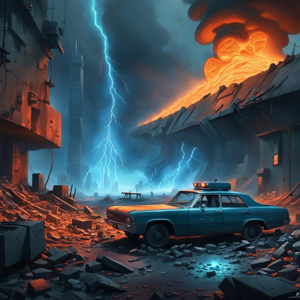 Nasrallah in Bunker Explosion: Stalenhag-Thorp Style