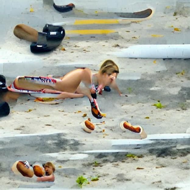 Rollerblading in Miami: An AI Generated Scene