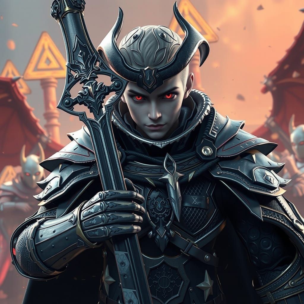 Epic Knight in Futuristic Armor Unleashes Chaos in Fantasy S...