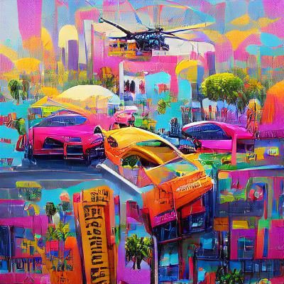 Colorful Los Angeles Painting Trending on Artstation