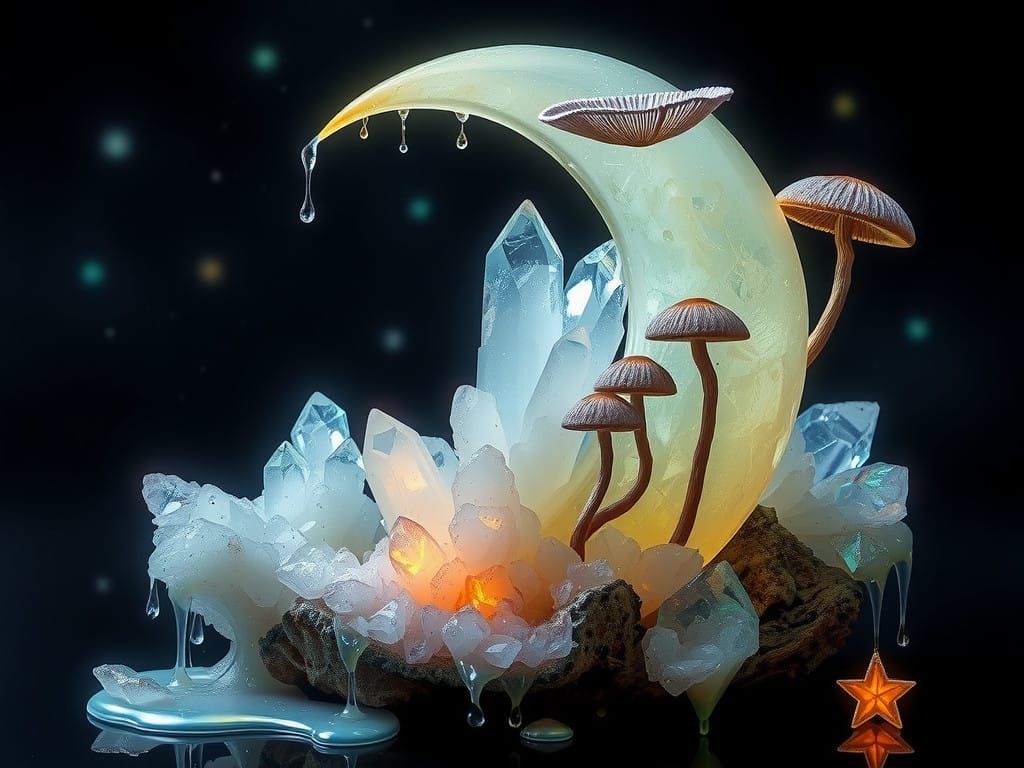 Dreamy Crystal World in Pastel Goth Style