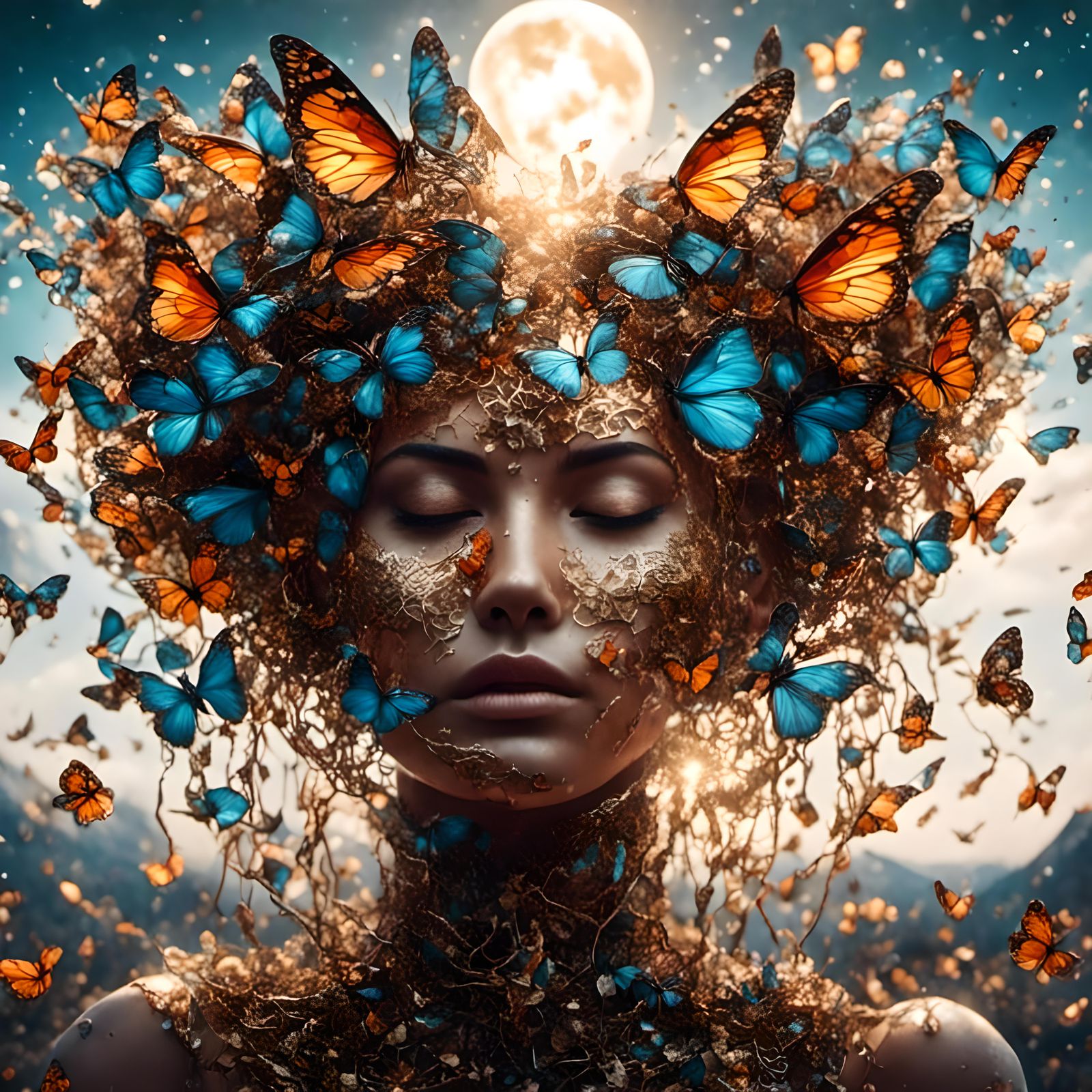 Mythical Energy Transformation with Iridescent Textures