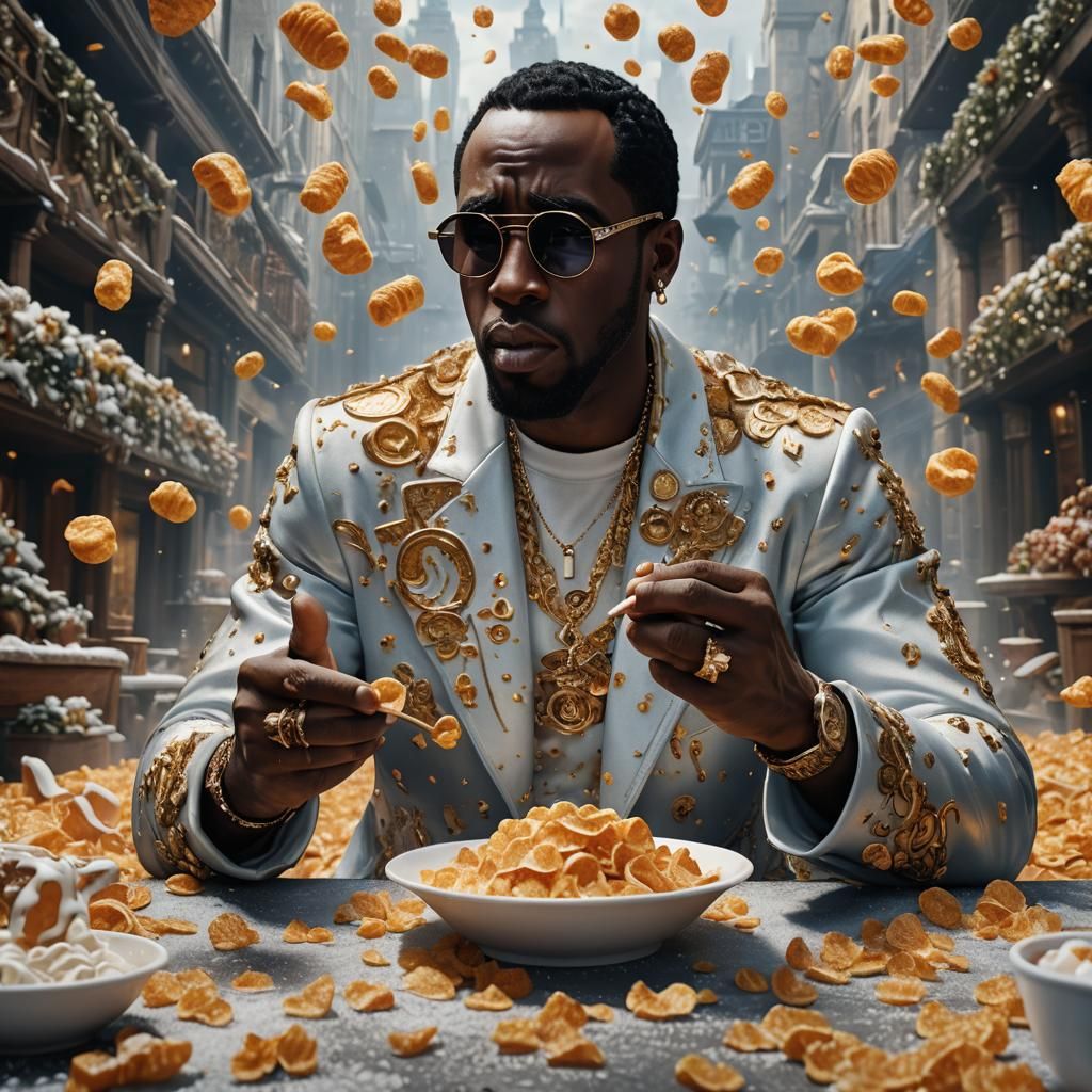 P Diddy Frosted Flakes: Detailed Matte Painting