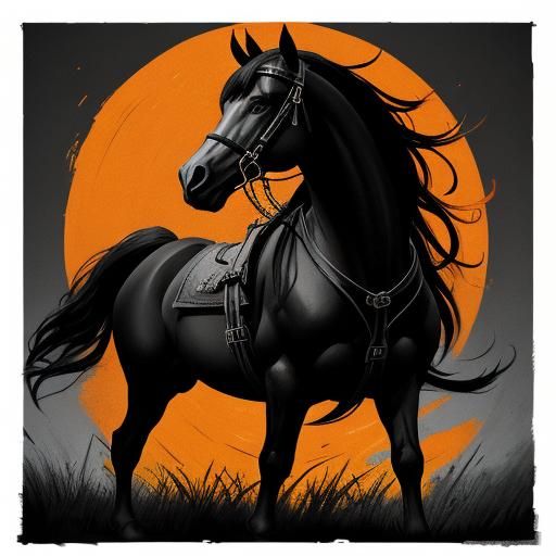 Camp Half-Blood Shirt with Black Horse Graphic