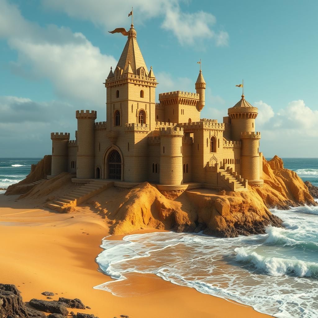 Irish Coast Sandcastle Melts in Dramatic 3D Rendering