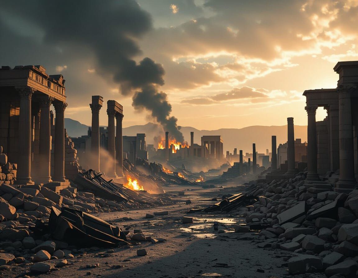Destroyed City of Thebes Cinematic Masterpiece