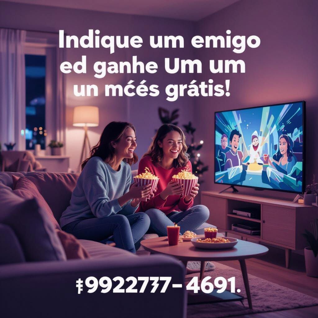 Cozy Movie Night with Friends in Modern Style