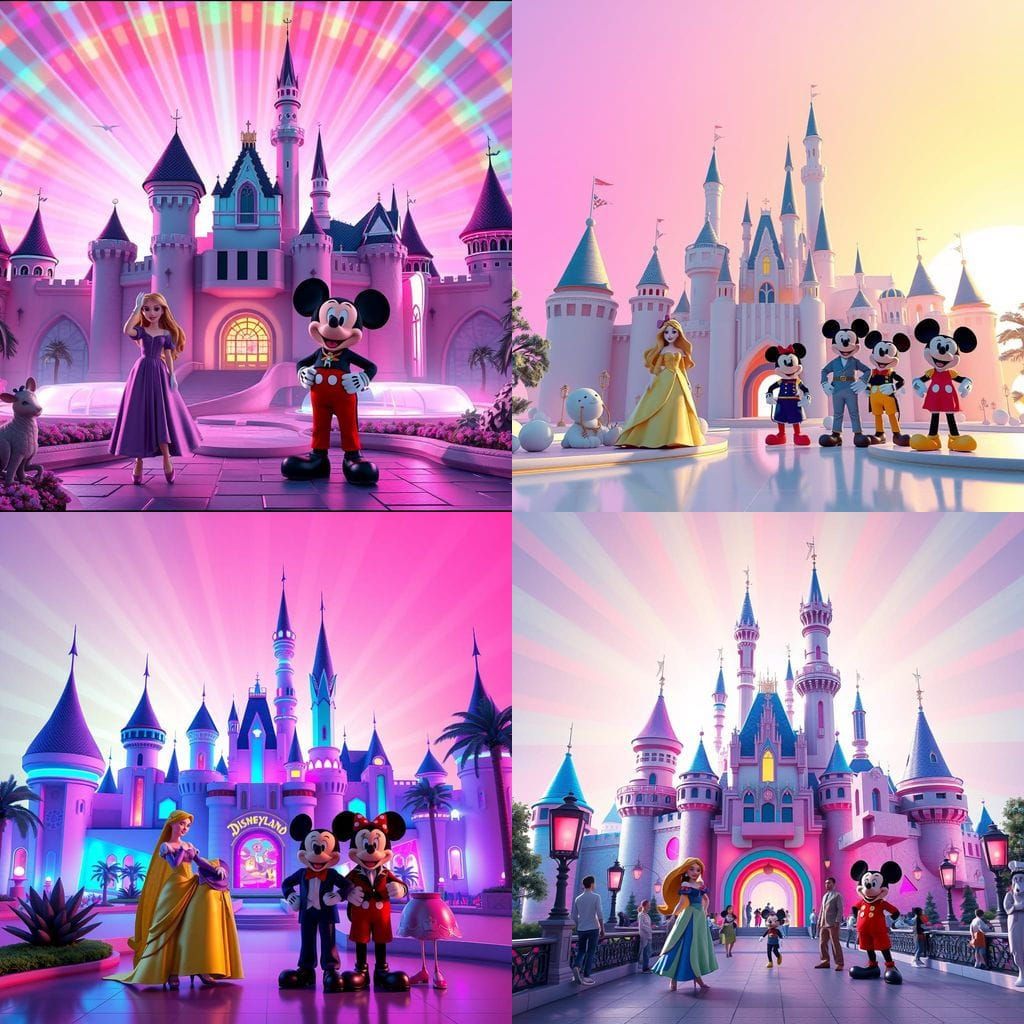 Disneyland of the Future: A Neon Dreamscape