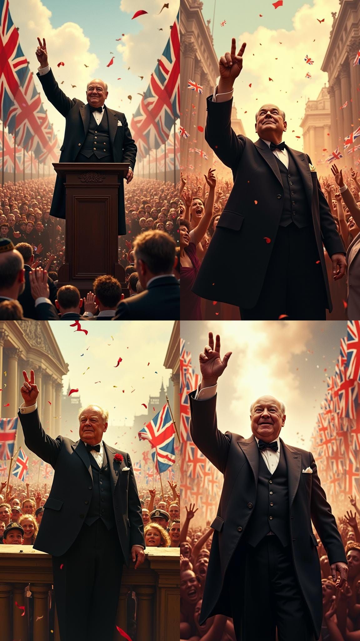 Churchill's Victory: A Nation Celebrates Peace