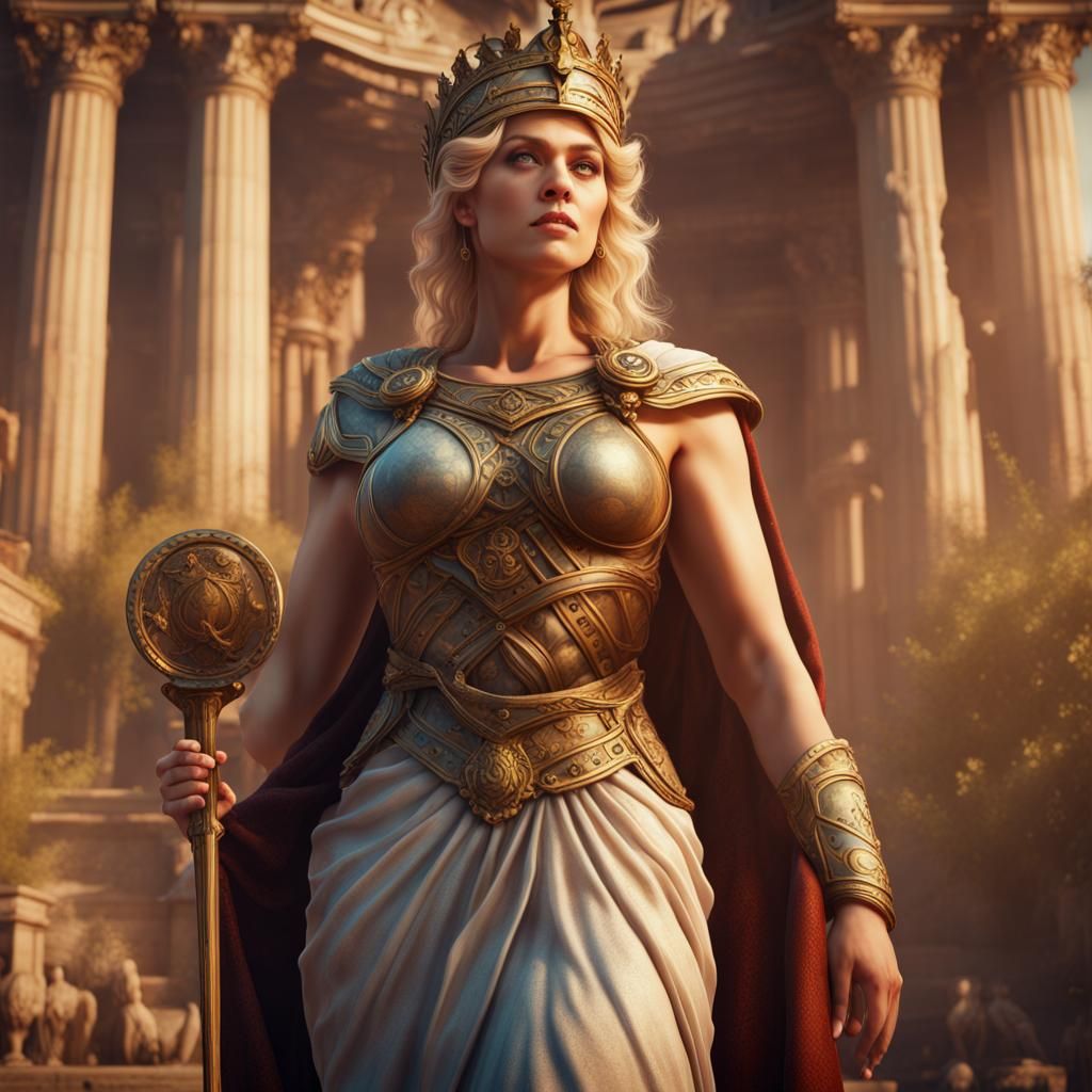 Beautiful Blonde Full Figured Curvy Roman Queen of the Gods ...