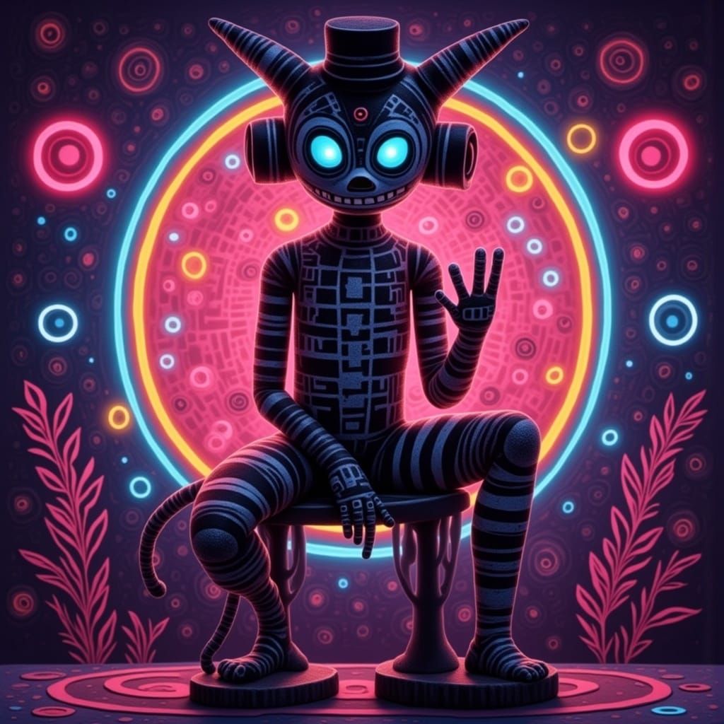 Synthwave Neon Retro Art