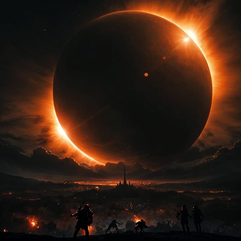 Solar Eclipse Amidst Intergalactic Barbarian Invasion