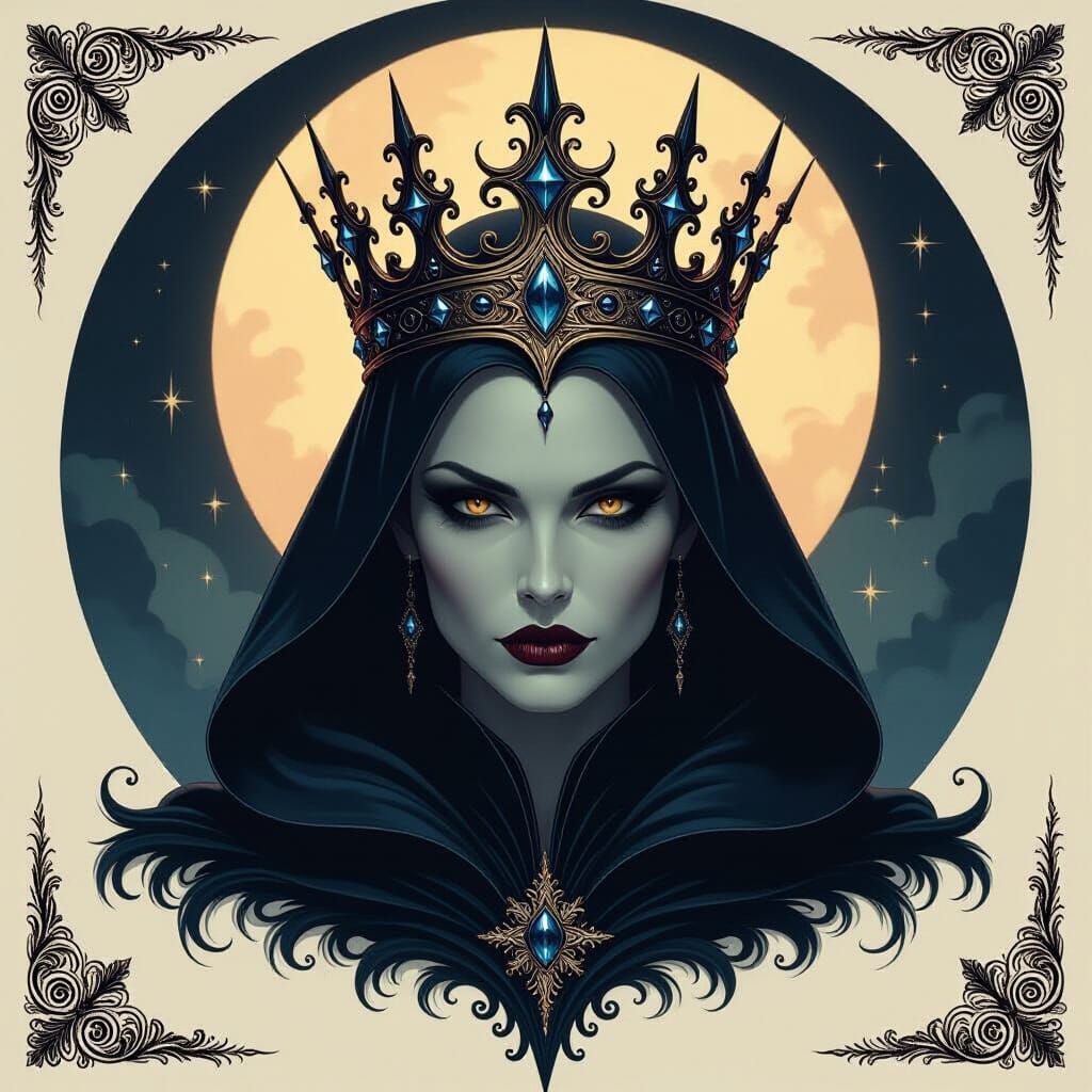 Shadow Monarch Royal Portrait in Dark Fantasy Style