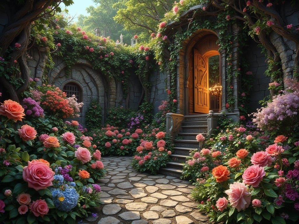 Secret Garden Entrance Revealed in Sunlight