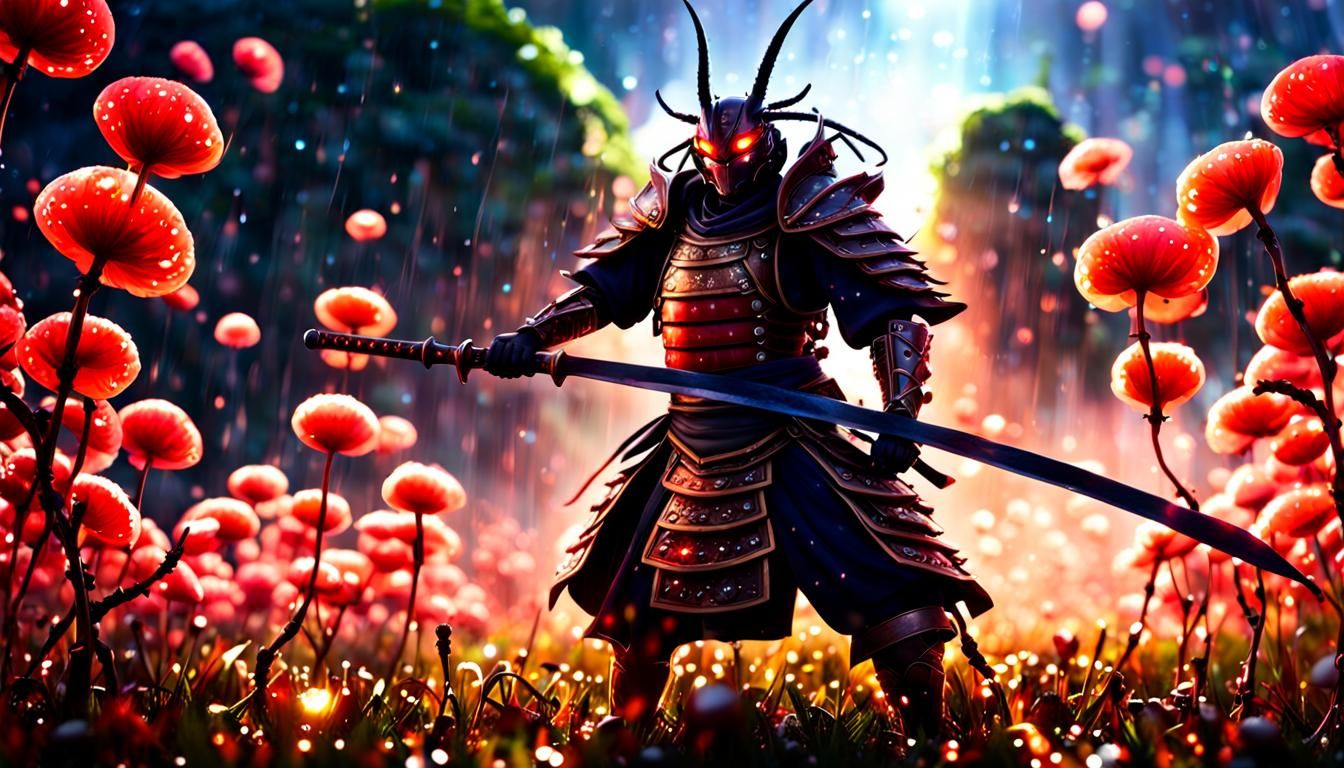 Samurai Ants on Fantasy Battlefield in 8k