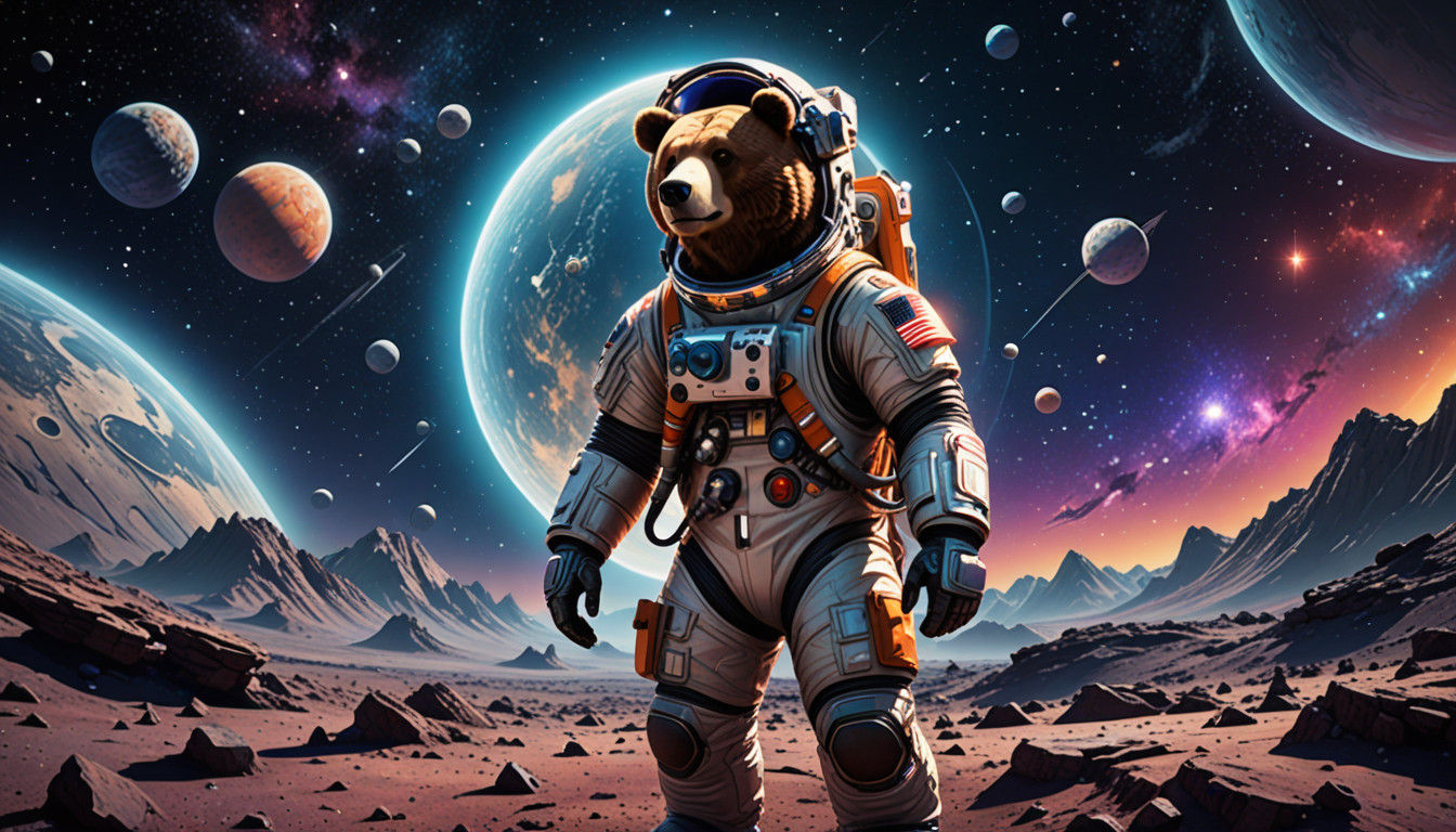 Cosmic Bear Explores Mercury in a Vibrant 3D Cartoon Adventu...