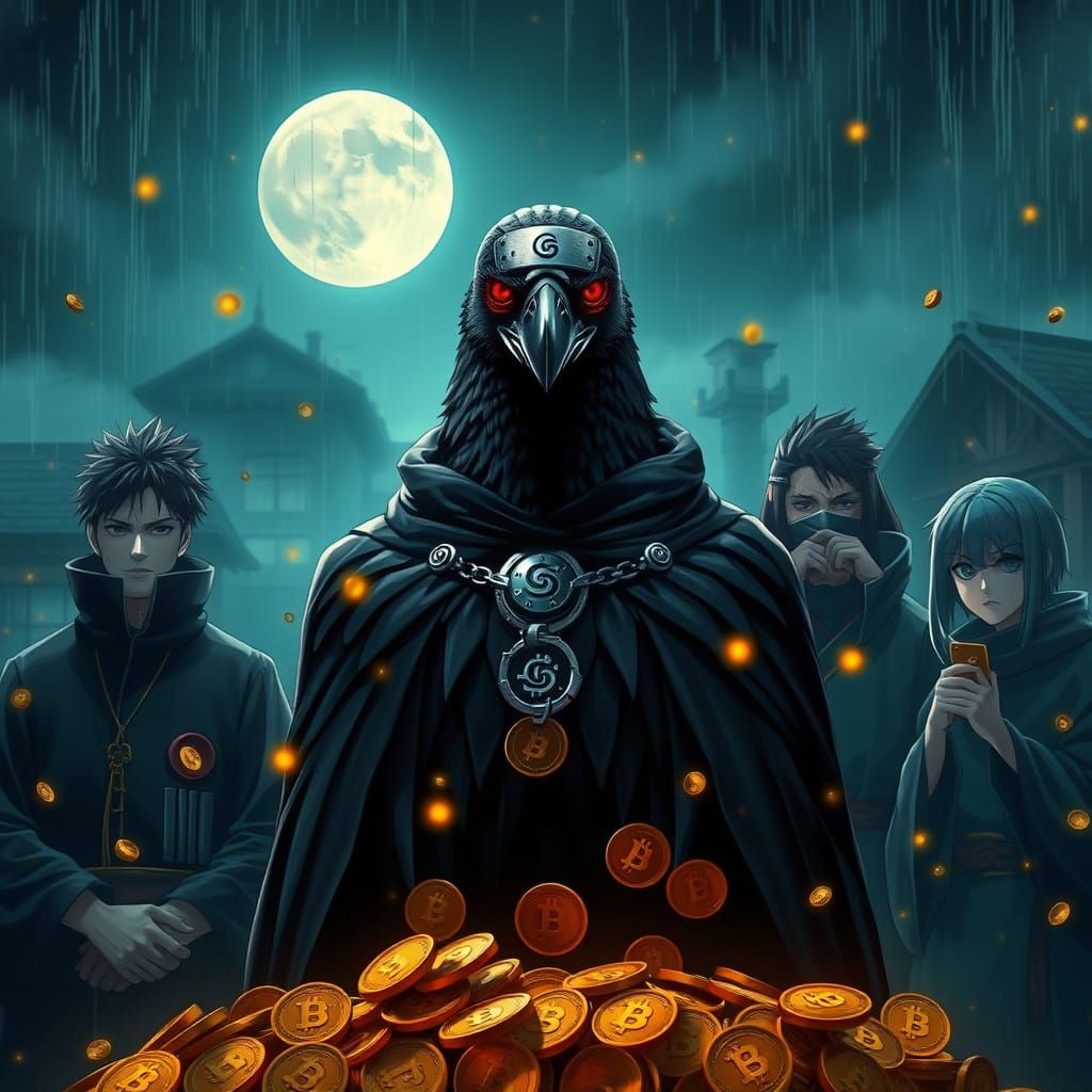 Regal Ninja Crow Leader in Stealthy Splendor, Ikonik Style