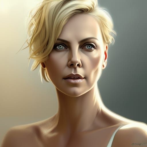 Hyperdetailed Portrait of a Blonde Woman in 8K