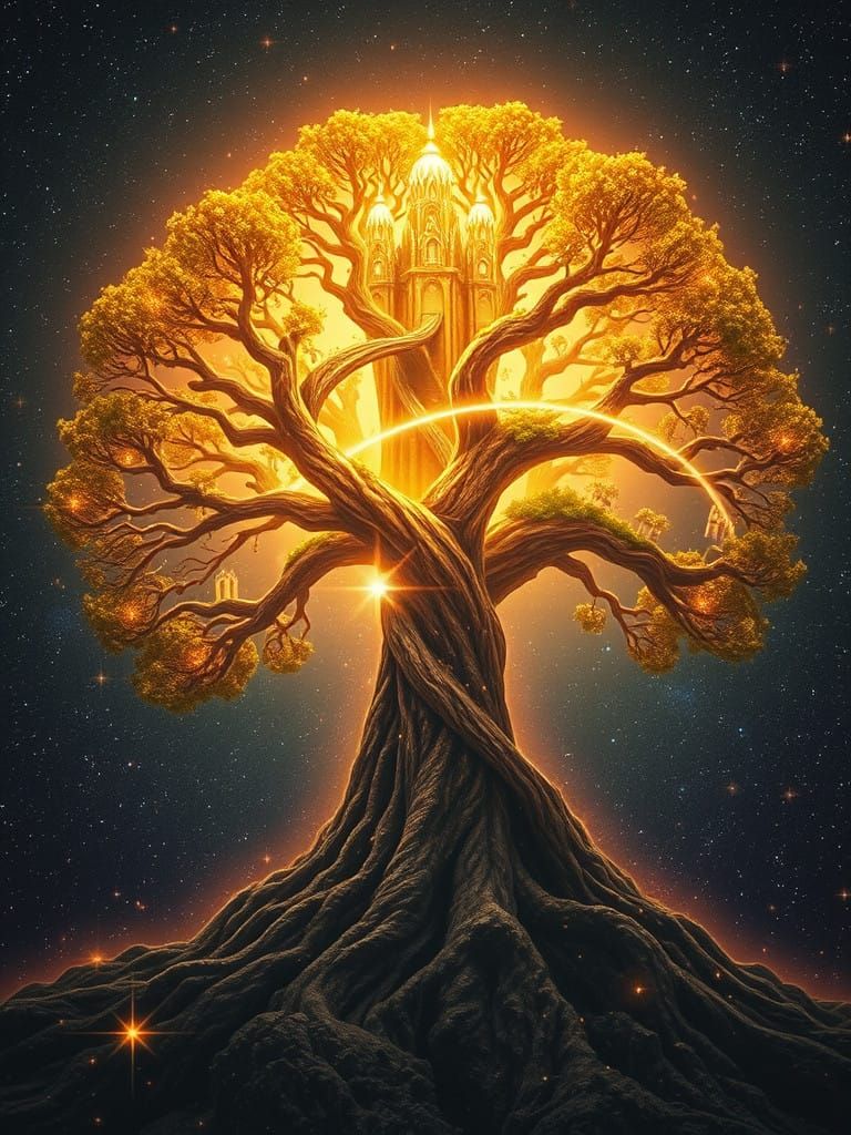 Cosmic Yggdrasil: Ancient Tree Connects the Multiverse