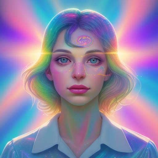 Psychedelic Optical Illusion Vision of Love