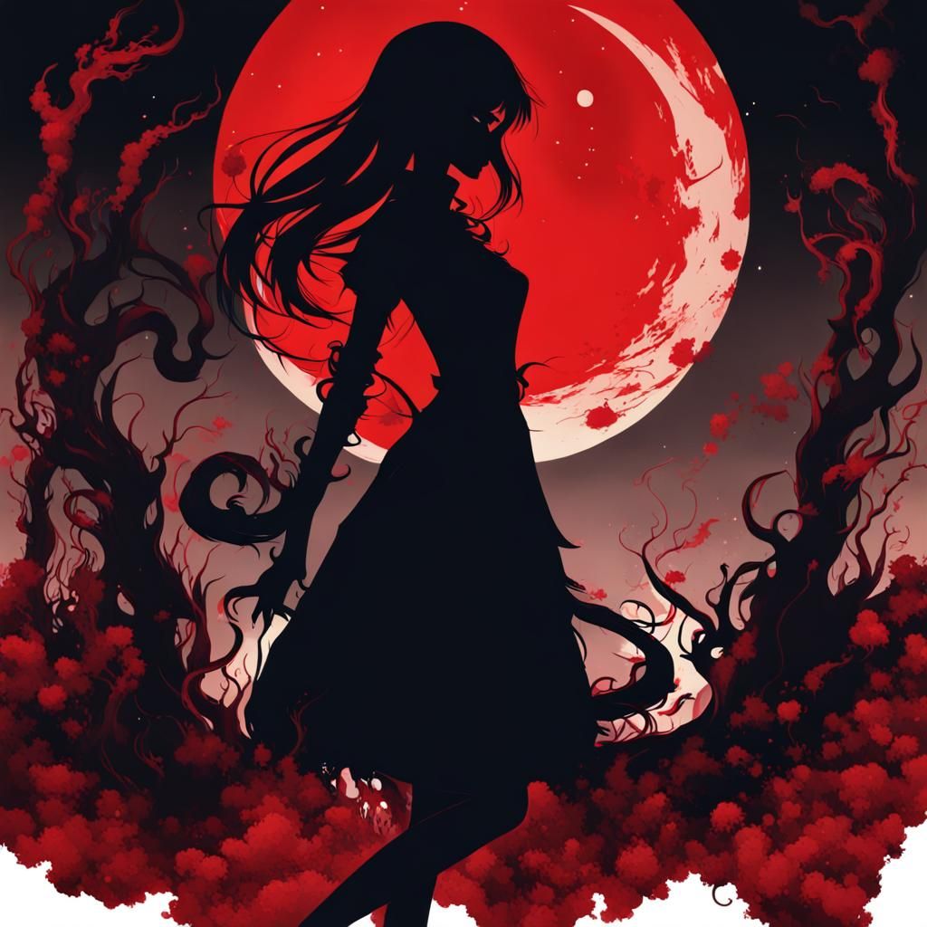 Redhead Silhouette Reveals Monster: Anime Style