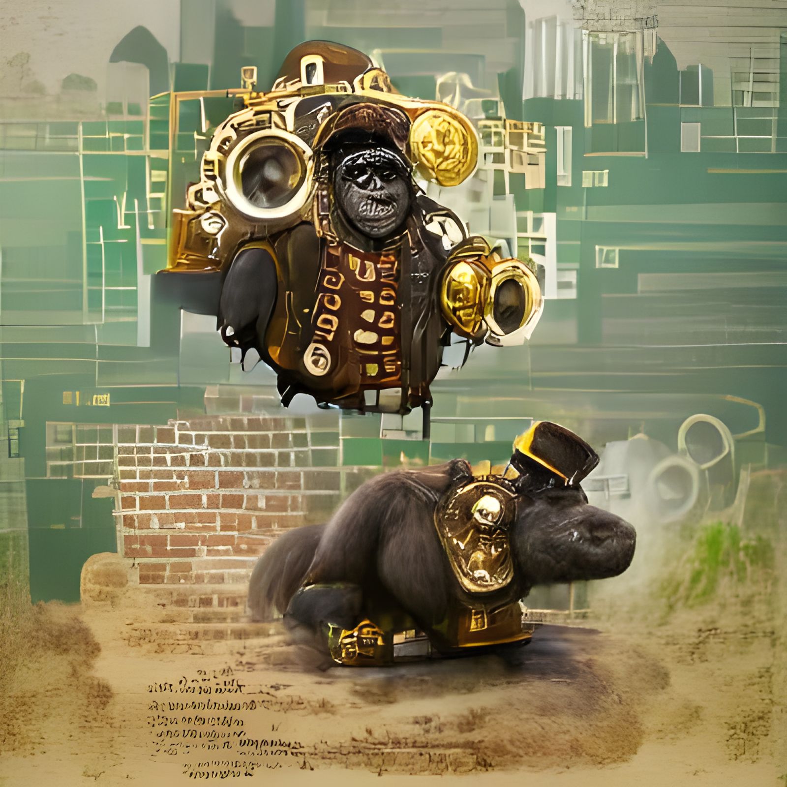 Steampunk Gorilla Mechanical Marvel