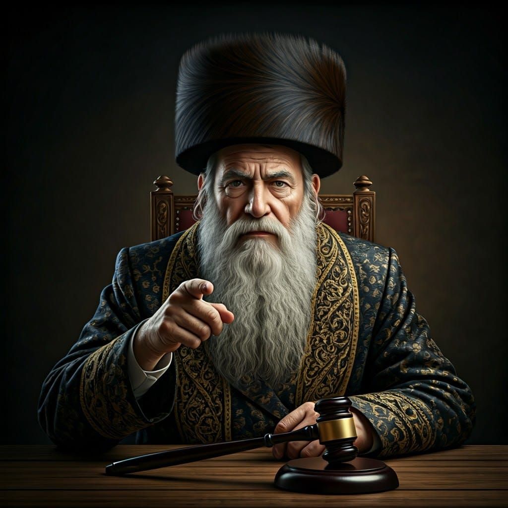 Wisdom Embodied: A Photorealistic Portrait of a Hasidic Rabb...