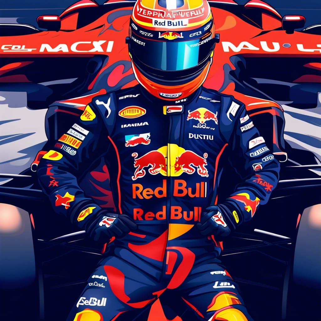 Anime Image of Race Car Driver in Racing Suit