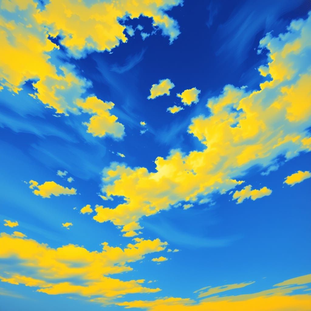 Vibrant Sky in Post-Impressionism Pop Art Style