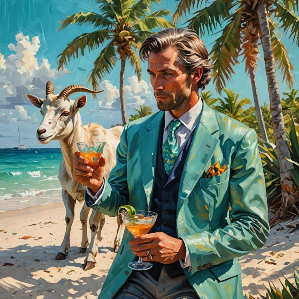 Dorian Gray's Tropical Holiday: An Impressionist Painting