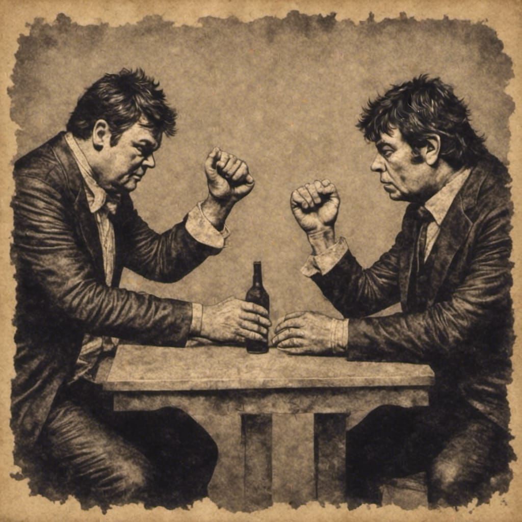 Stephen King vs Edgar Allen Poe Arm Wrestling