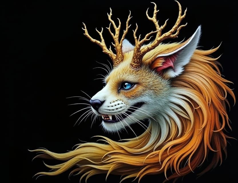 Spirit Animal Familiar Inspired by Symbolic Surrealism