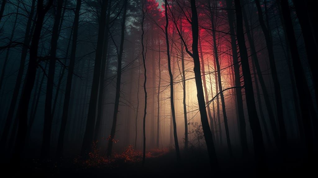 Surreal Forest Landscape in Cinematic Film Style