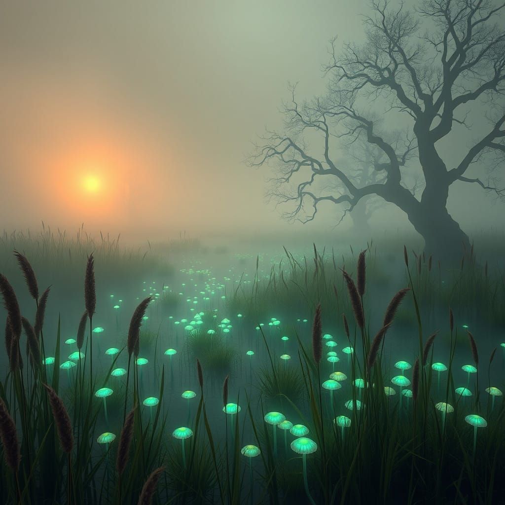 Mystical Dawn over Singing Fen: Whispers of the Wind