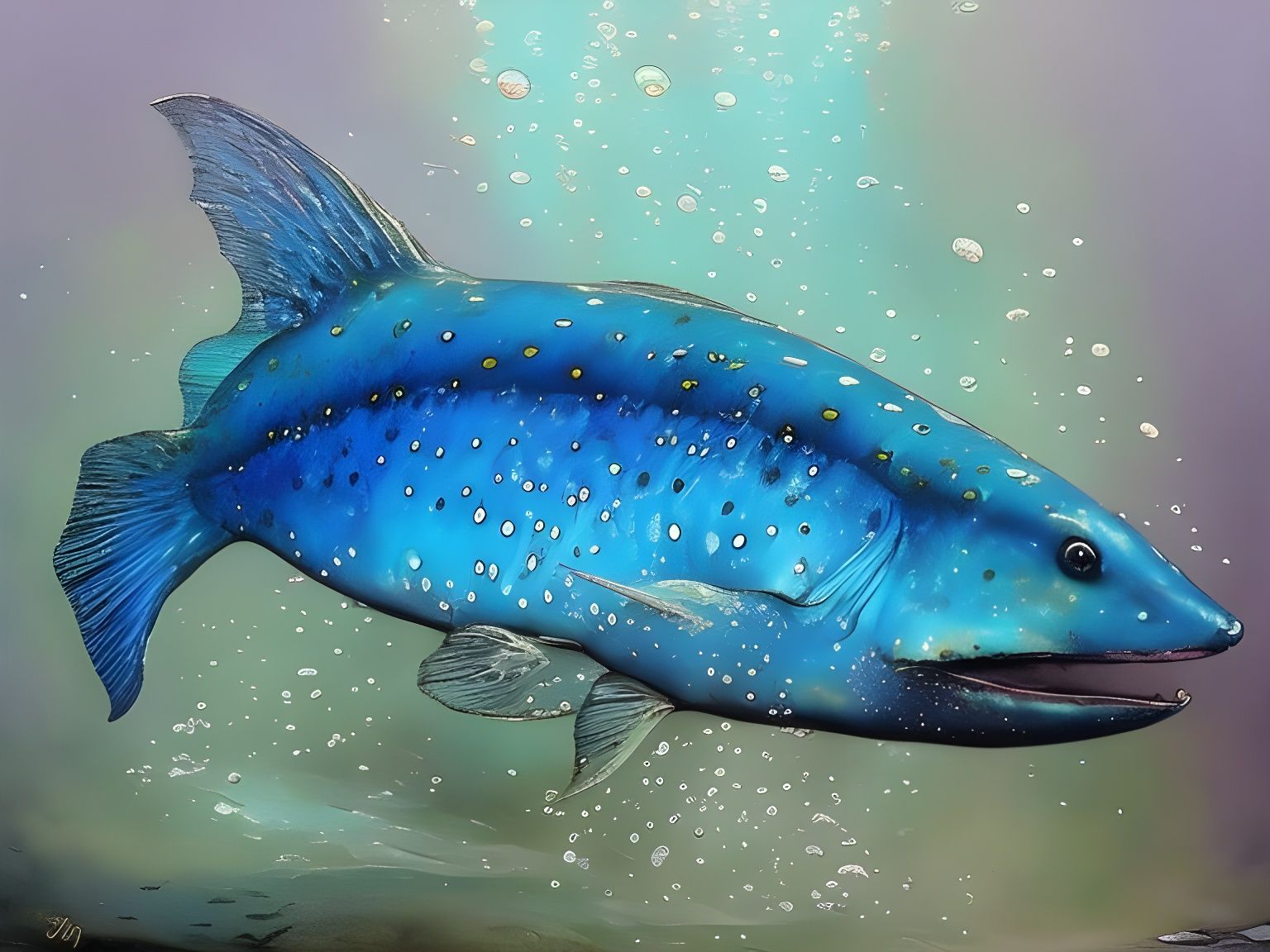 Playful Submarine in Deep Sea Fantasy