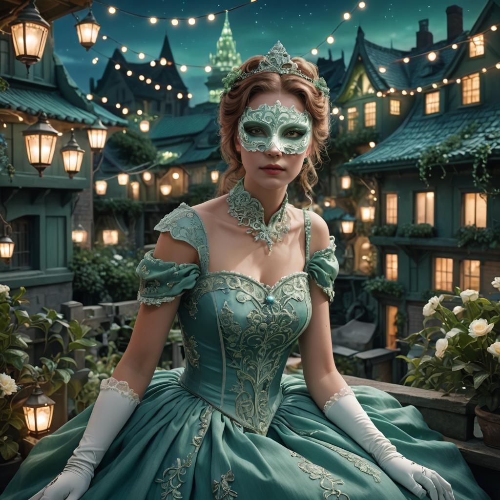 Midnight Rooftop Serenade in Fantasy Style