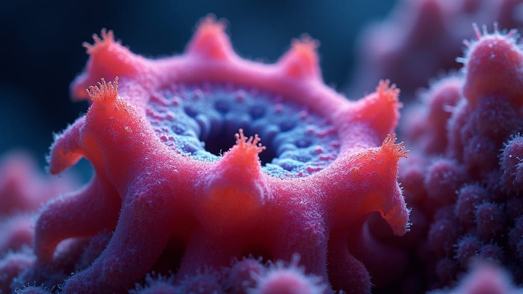 Bioluminescent Xenomorphic Cryptosporidium Under Microscope