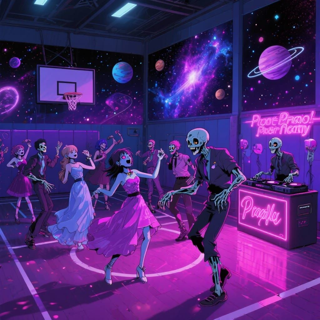 Zombie Prom Night in Outer Space Gym