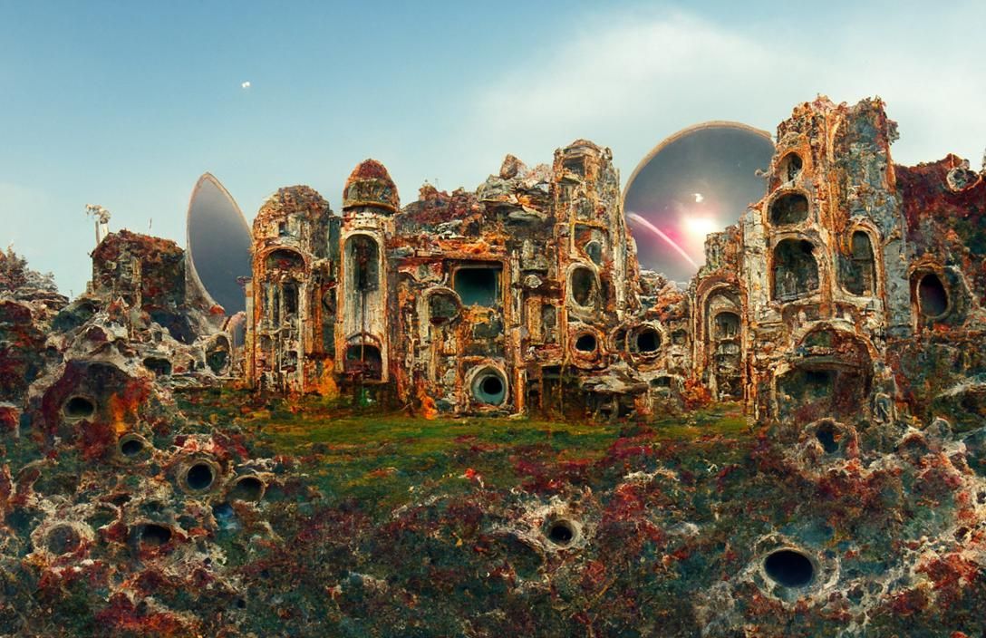 Cosmic Space Ruins in Deep Space